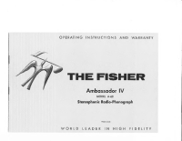 Fisher AMBASSADOR-4-A-60 - Owners Manual 